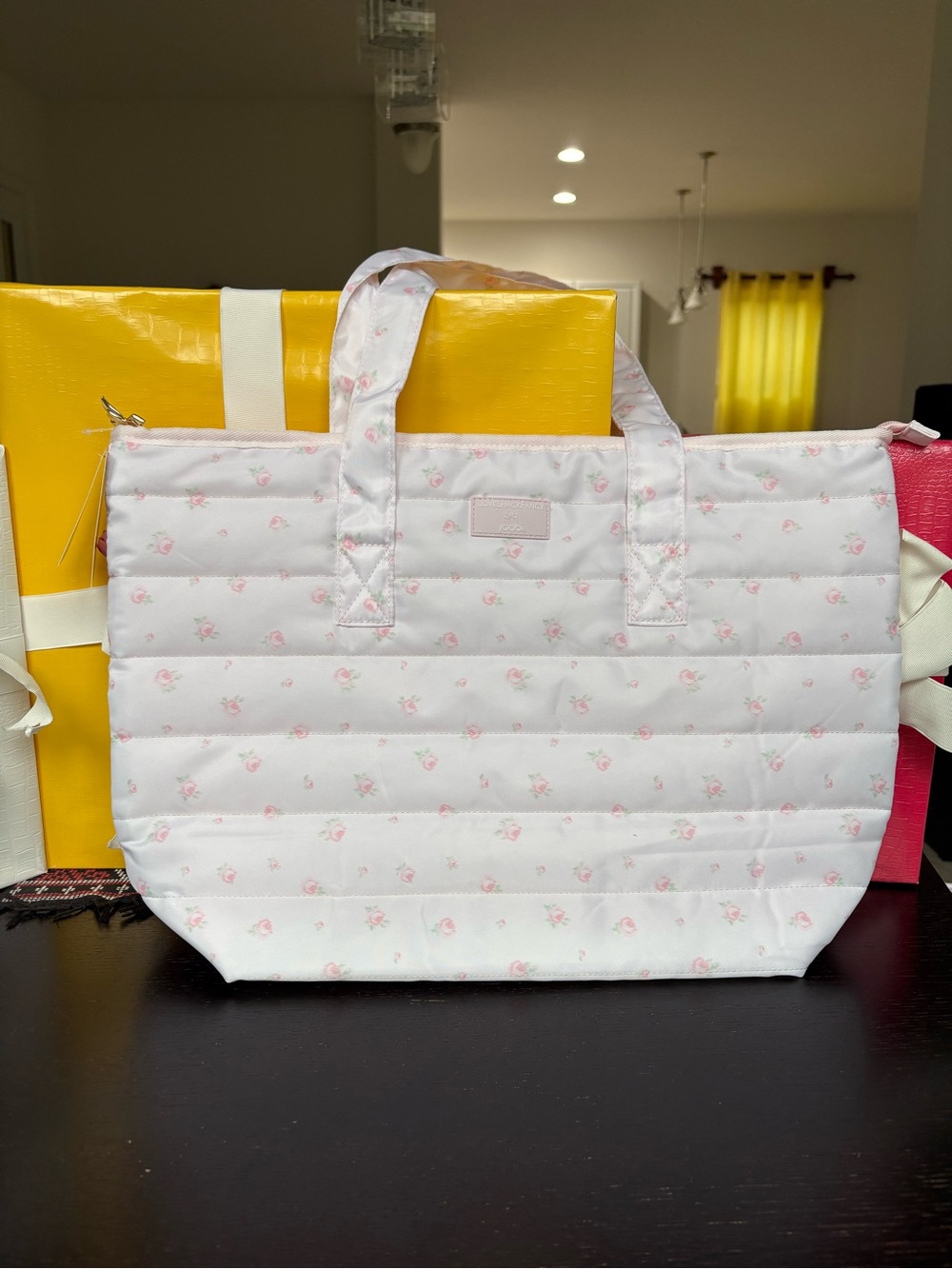 Love Shack Fancy x Target Quilted Pink Floral Tote Bag